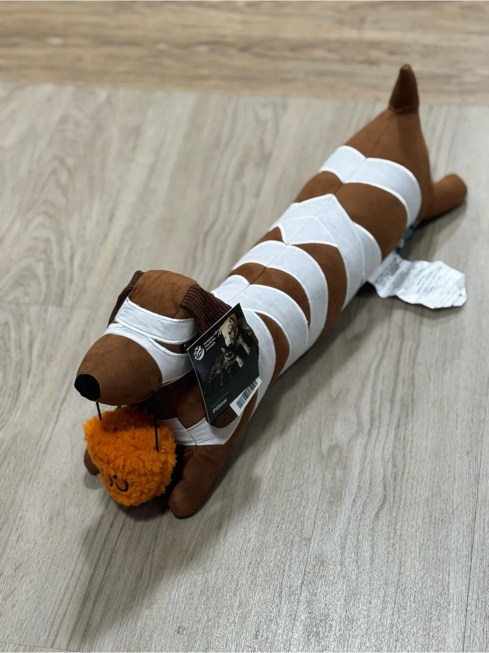 Halloween Ghost Mummy dachshund Dog Extra Long Pillow Puppy